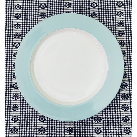 Martha Stewart Stoneware Westport Classic Dinner Plate 10.5” Aqua Turquoise 6028 - Picture 2 of 4